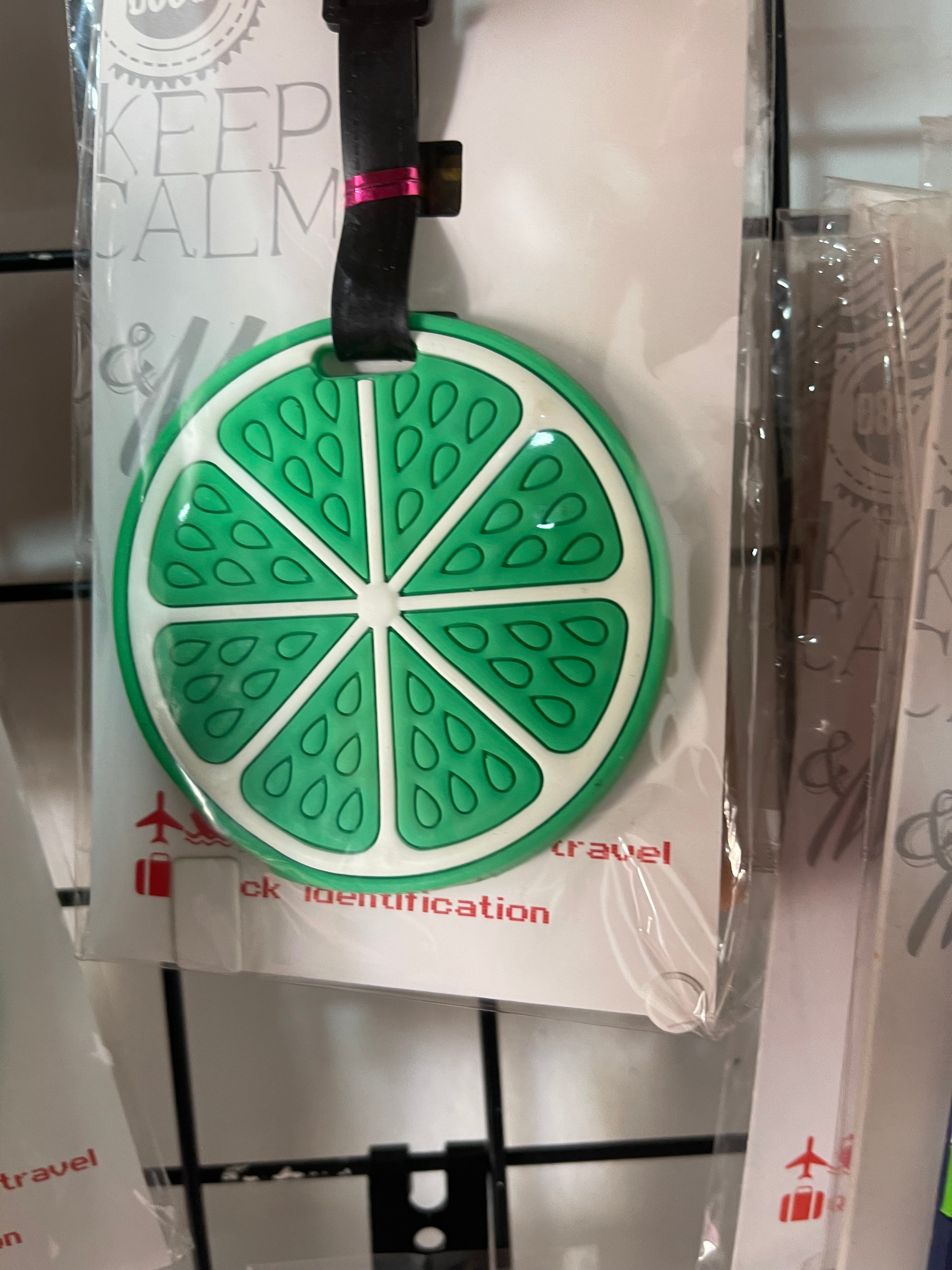 Green lime Luggage tag