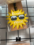 Beach please Luggage tag