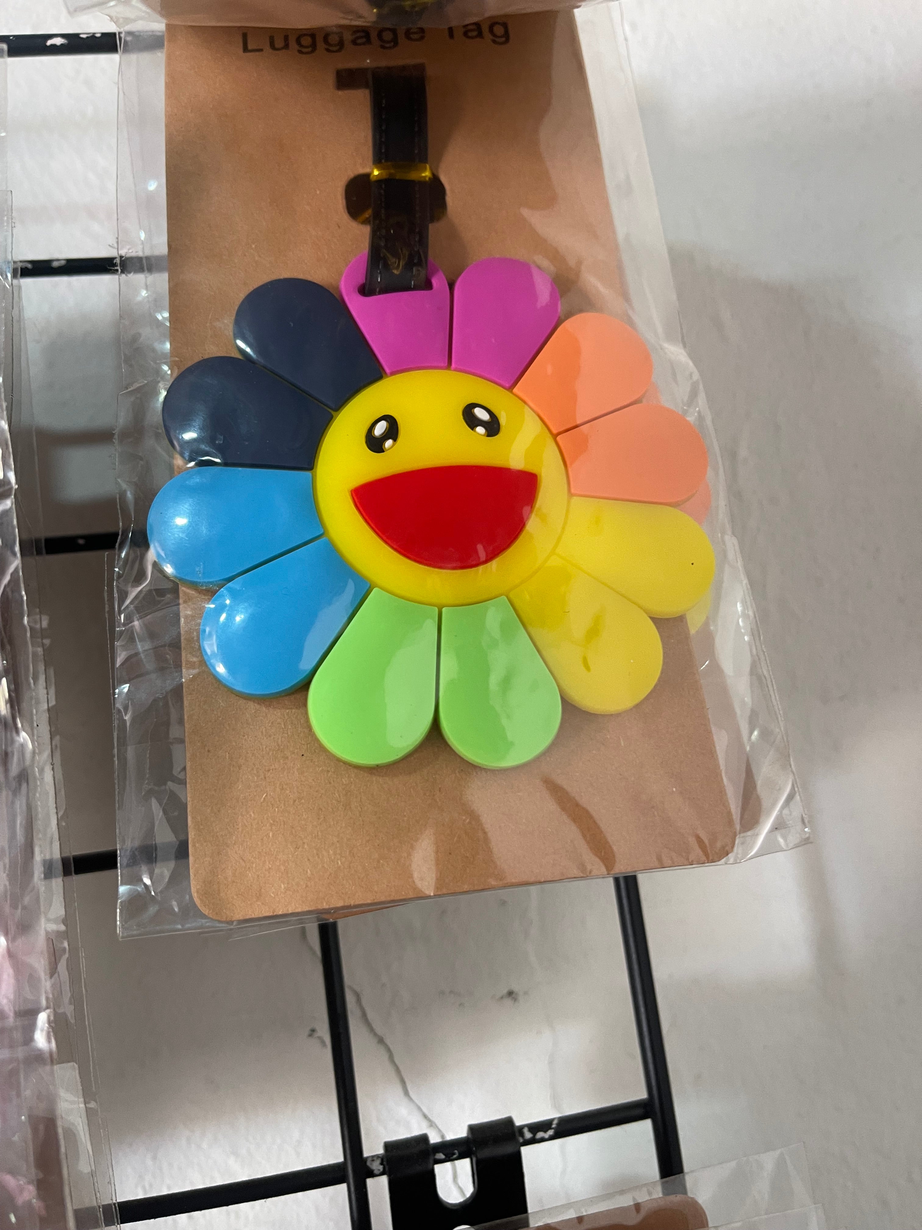 Smiling multicolored Sun Luggage tag